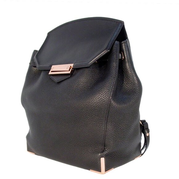 ALEXANDER WANG Prisma Skeletal $1050 Pebbled Leather /Rose Gold Backpack - Picture 3 of 14